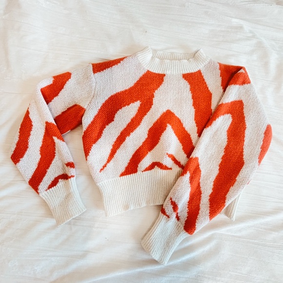 Animal Print Cropped Sweater - Picture 4 of 6